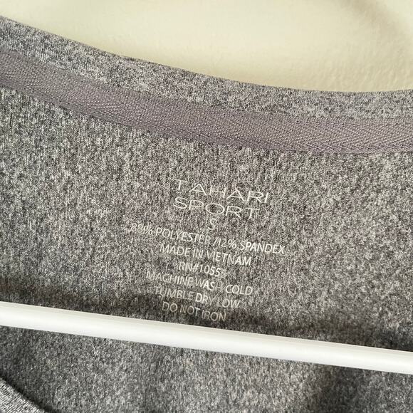 Tahari Sport Dolman Top Womens S Gray Athleisure Casual Minimalist Basic Shirt - Picture 4 of 6